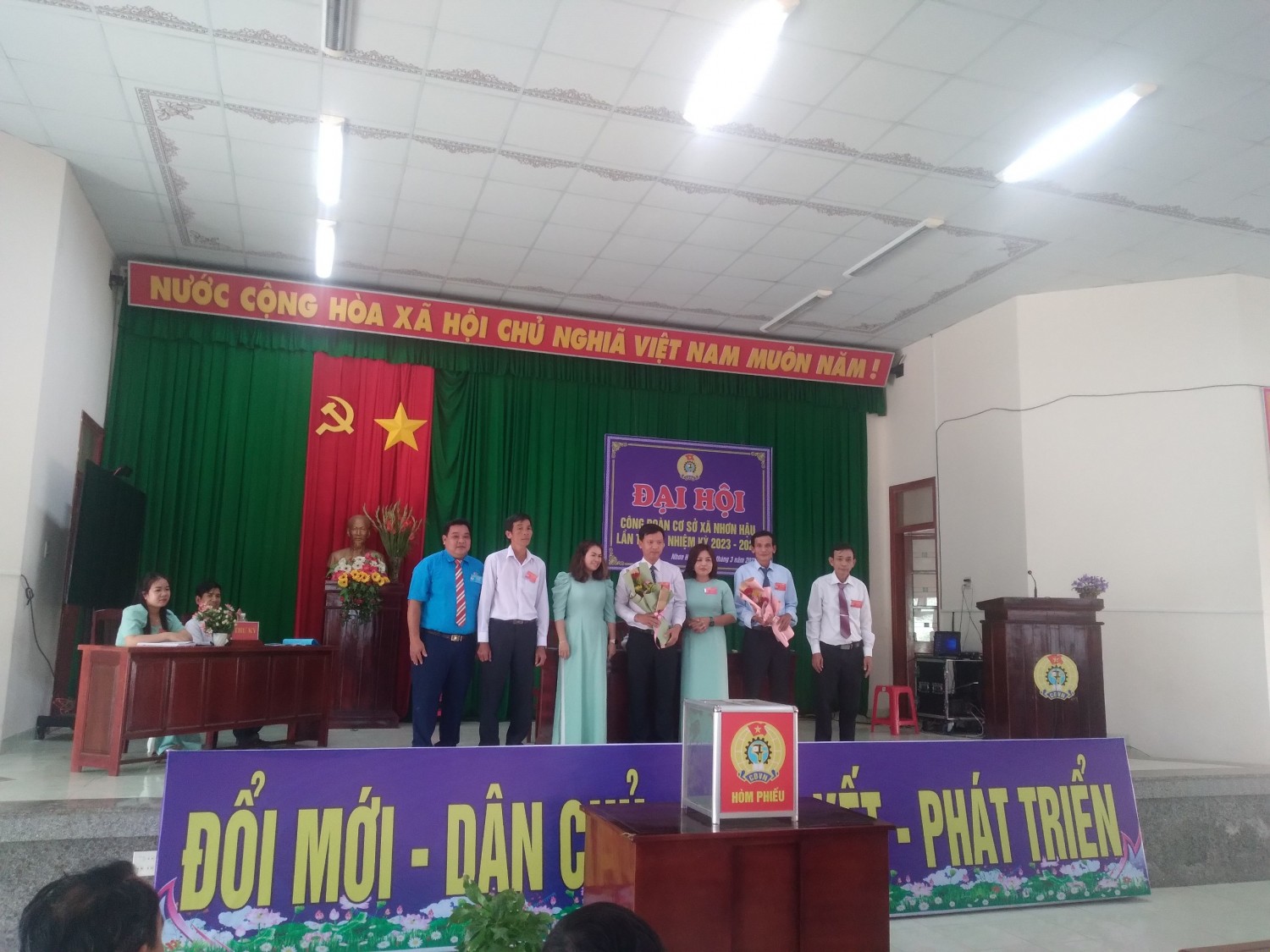 Công đoàn cơ sở xã Nhơn Hậu đã tổ chức thành công Đại hội Công đoàn cơ sở lần thứ VI, nhiệm kỳ 2023 – 2028.